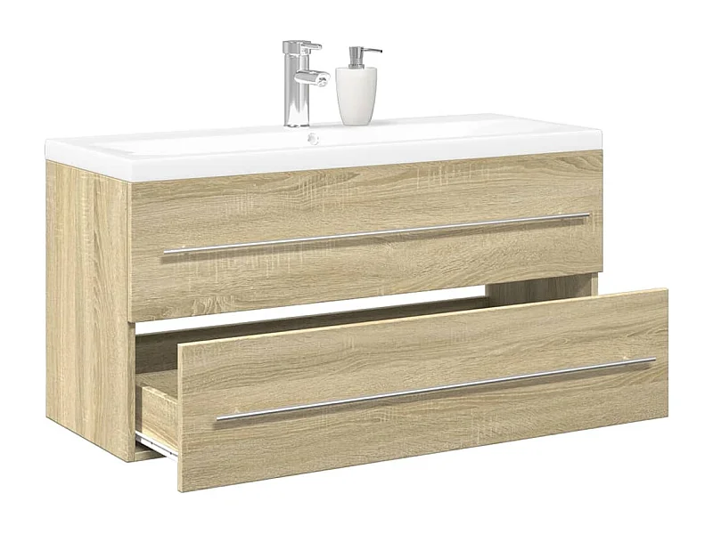Ensemble de meubles de salle de bain 2 pcs chêne sonoma