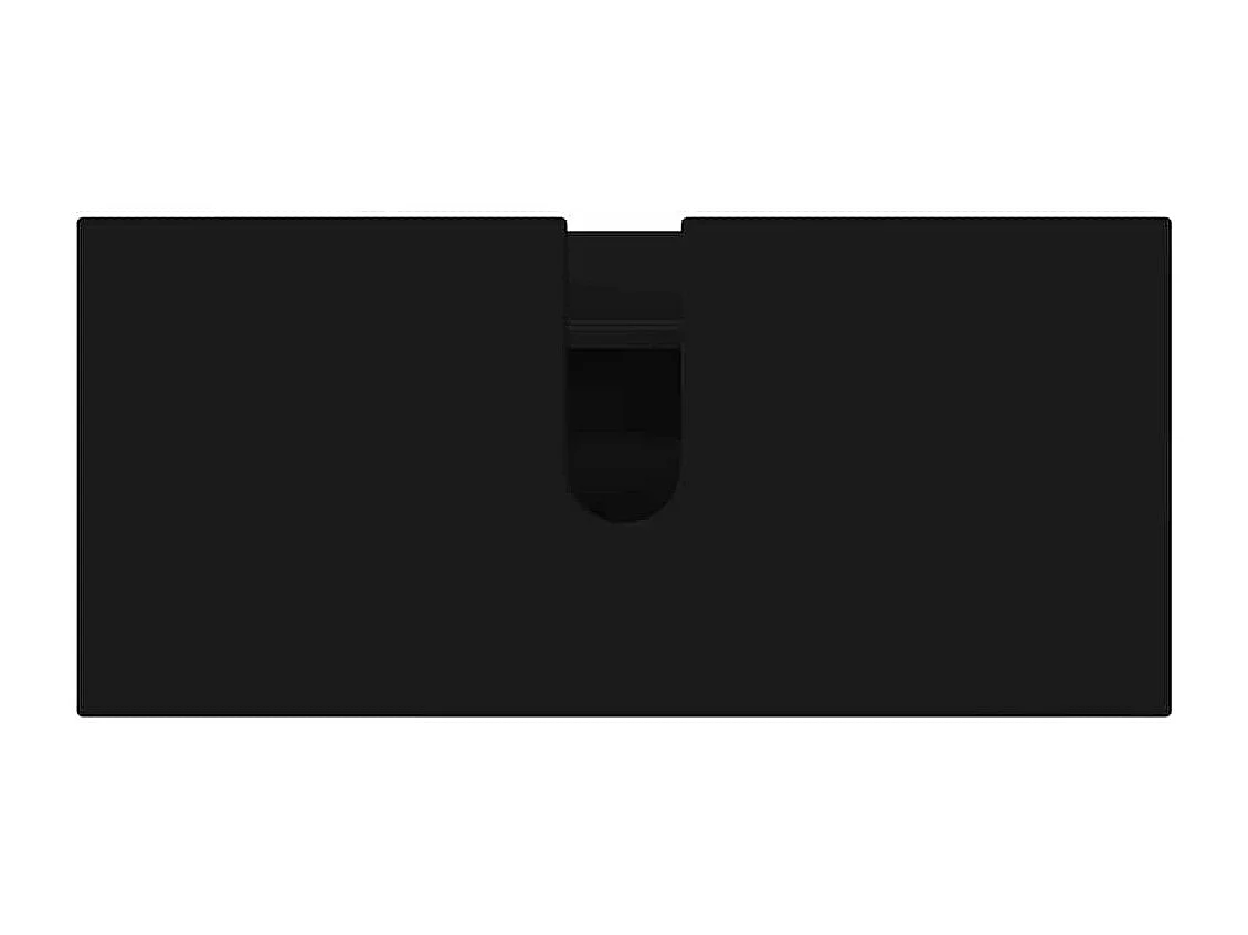 Conjunto de muebles de baño con cajón 4 piezas negro