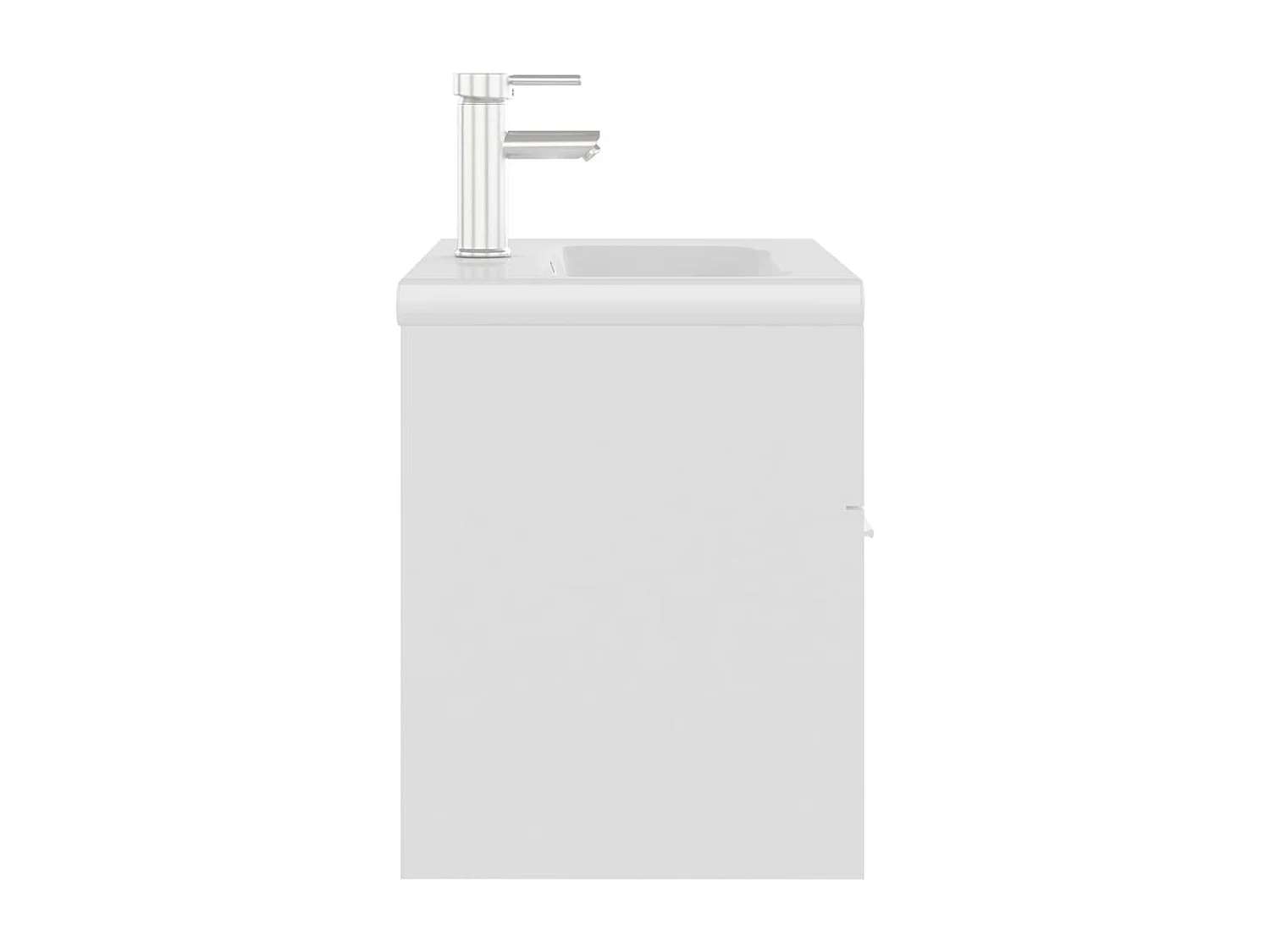 Mueble de lavabo con fregadero integrado Aglomerado blanco
