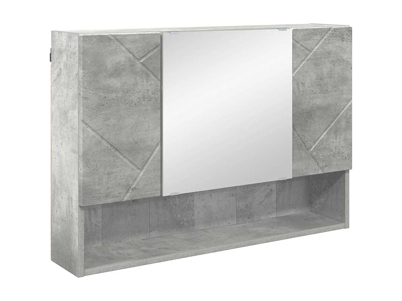 Ensemble de mobilier de salle de bain 5 pcs Gris béton