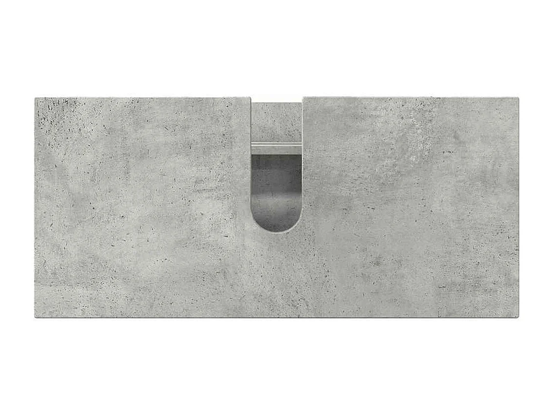 Ensemble de mobilier de salle de bain 5 pcs Gris béton