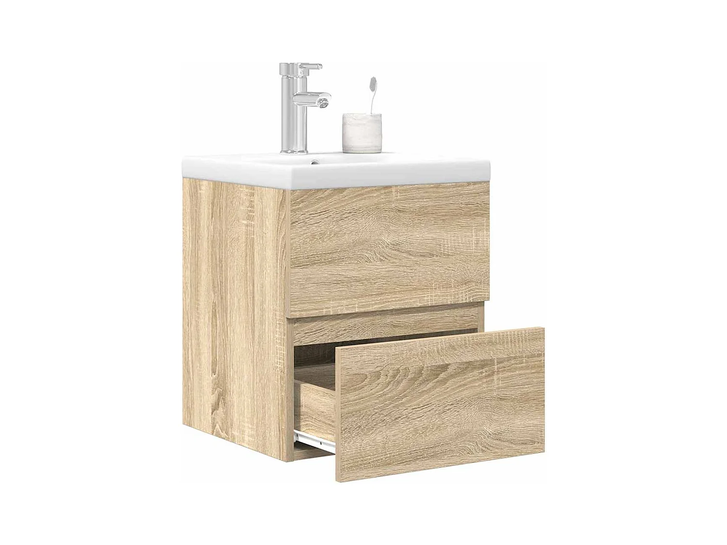 Ensemble de meubles de salle de bain 2 pcs chêne sonoma