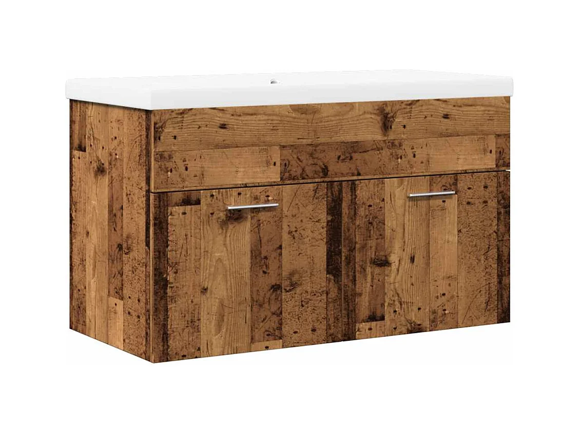 Conjunto de muebles de baño de 2 piezas de madera de ingeniería