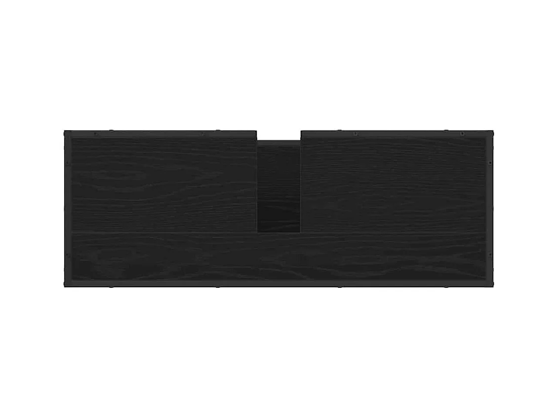 Meuble de Lavabo de Salle de Bain Chêne noir 90 x 33 x 60 cm