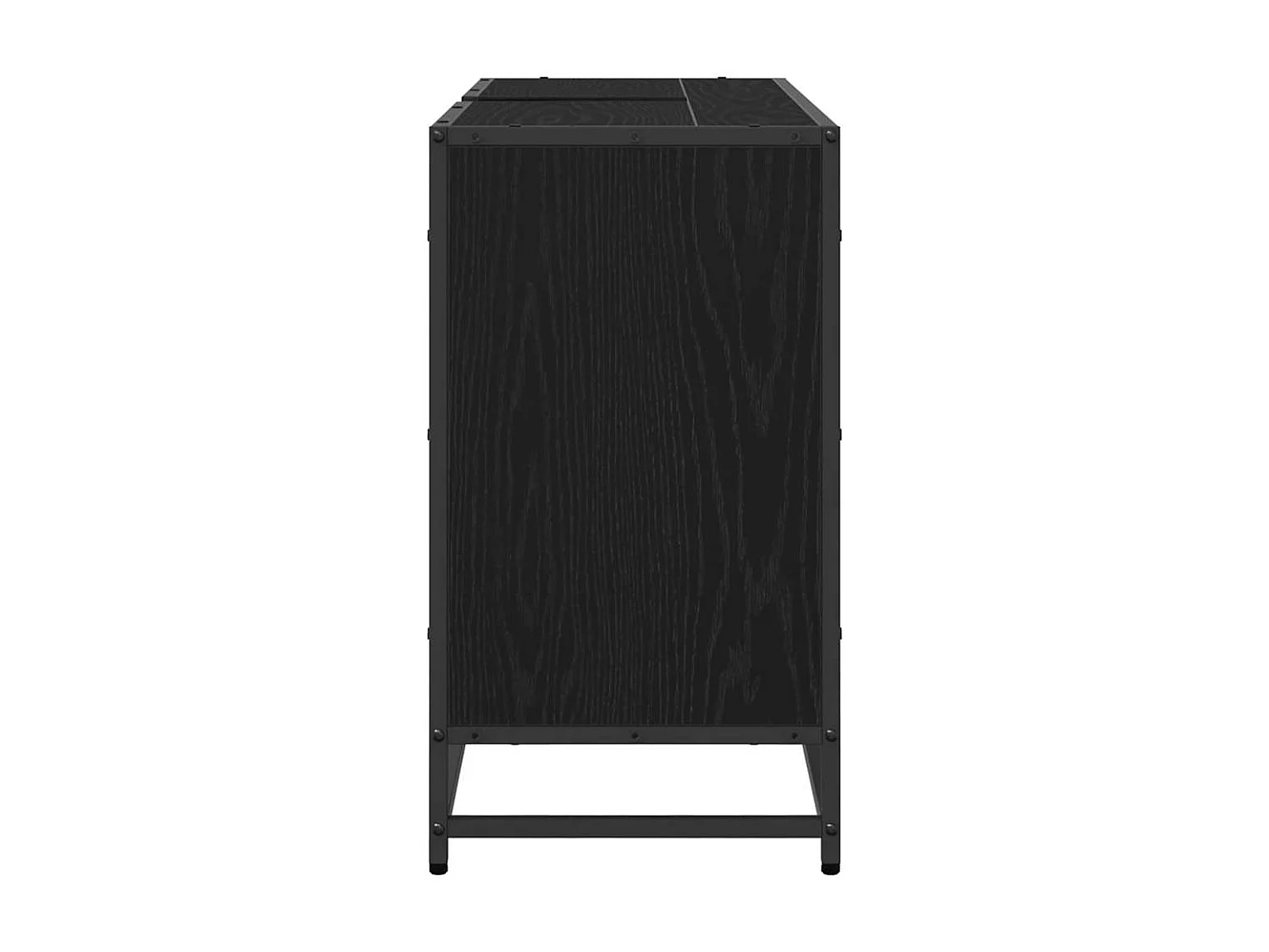 Zwarte eiken badkamermeubel 90 x 33 x 60 cm