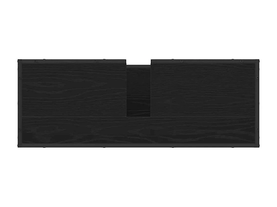 Zwarte eiken badkamermeubel 90 x 33 x 60 cm