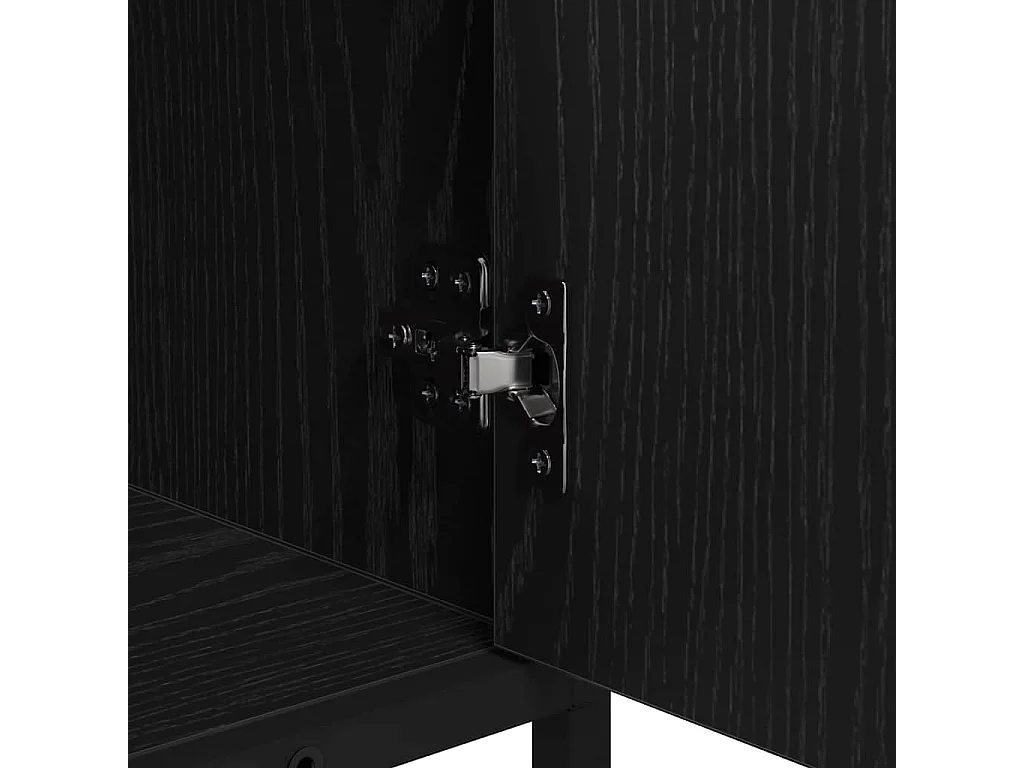 Zwarte eiken badkamermeubel 90 x 33 x 60 cm