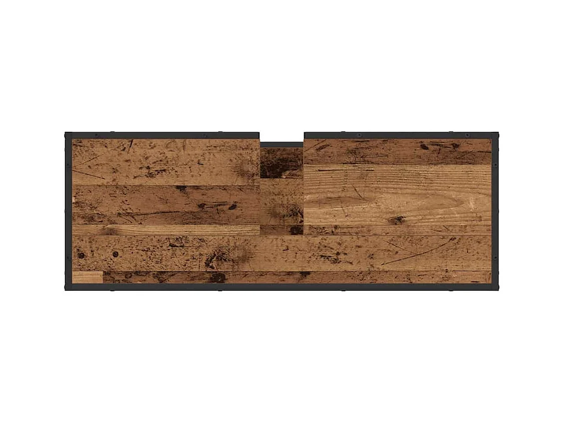 Meuble de Lavabo de Salle de Bain Bois ancien 90 x 33 x 60 cm