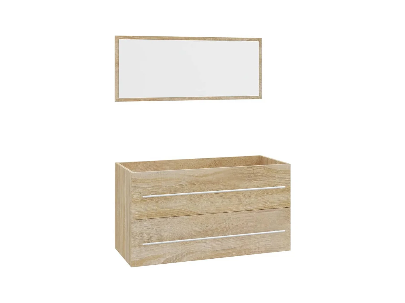 Ensemble de meubles de salle de bain 3 pcs Chêne sonoma