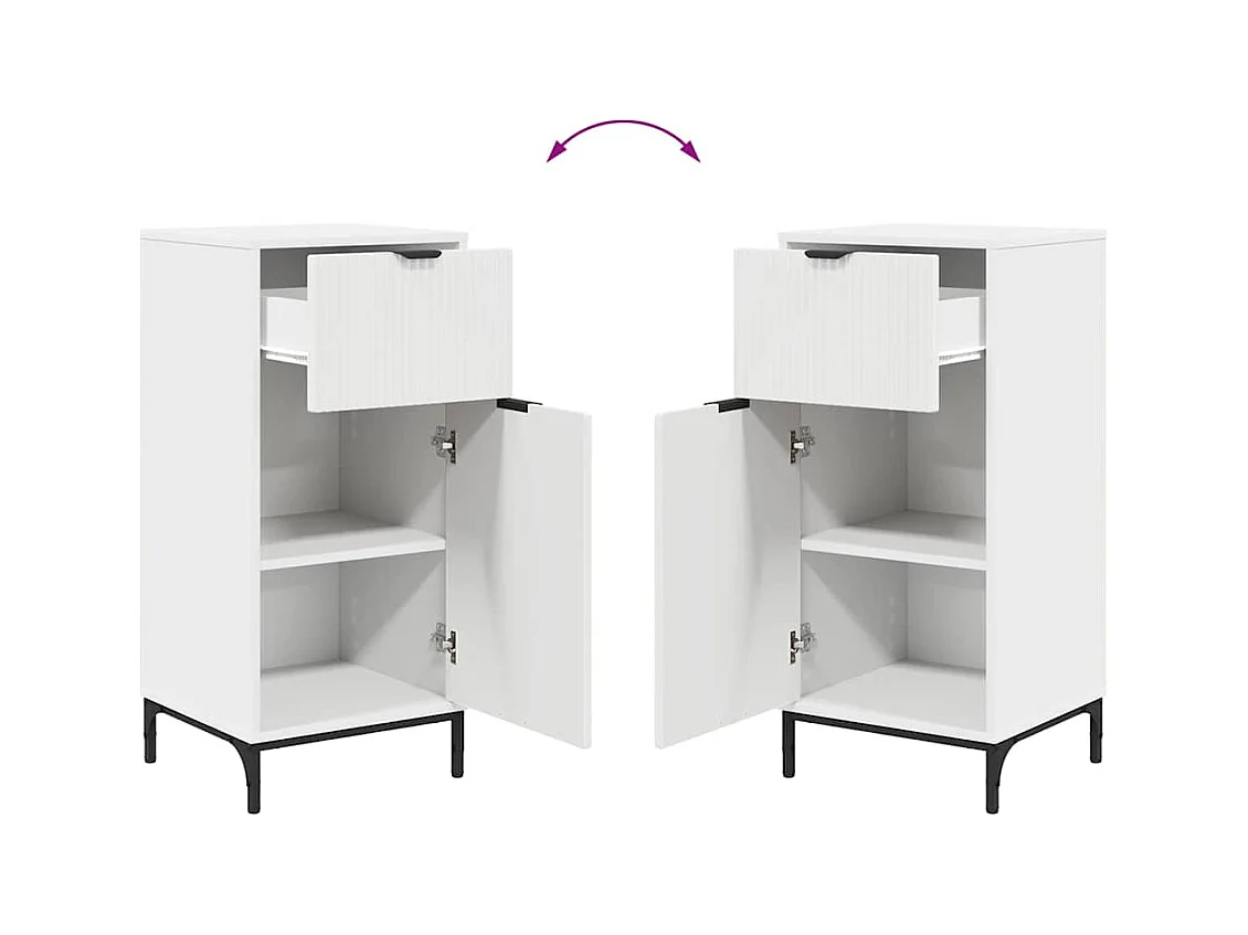 Conjunto de mueble de baño con cajón 2 piezas Blanco