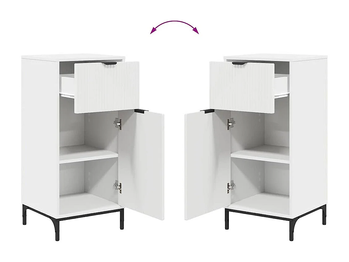 Conjunto de mueble de baño con cajón 2 piezas Blanco