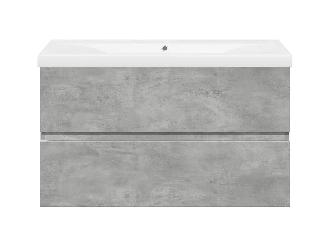 Set di mobili da bagno 2 pezzi grigio cemento