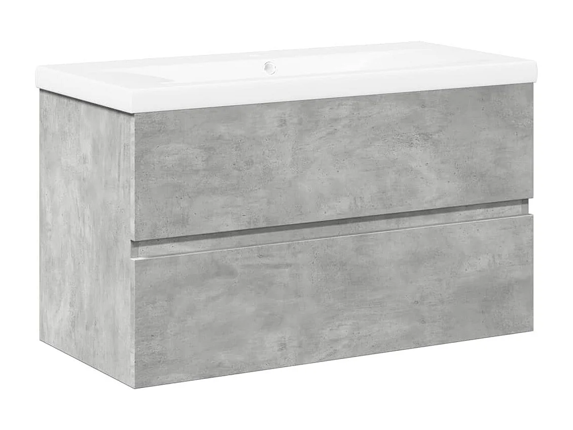 Set di mobili da bagno 2 pezzi grigio cemento