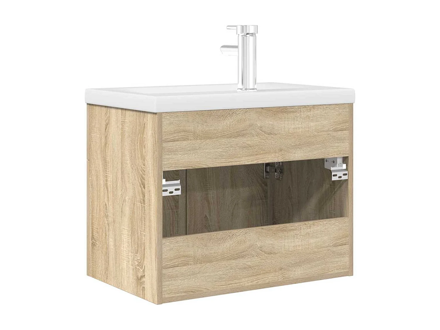 Armoire lavabo de salle de bain et vasque et robinet intégrés
