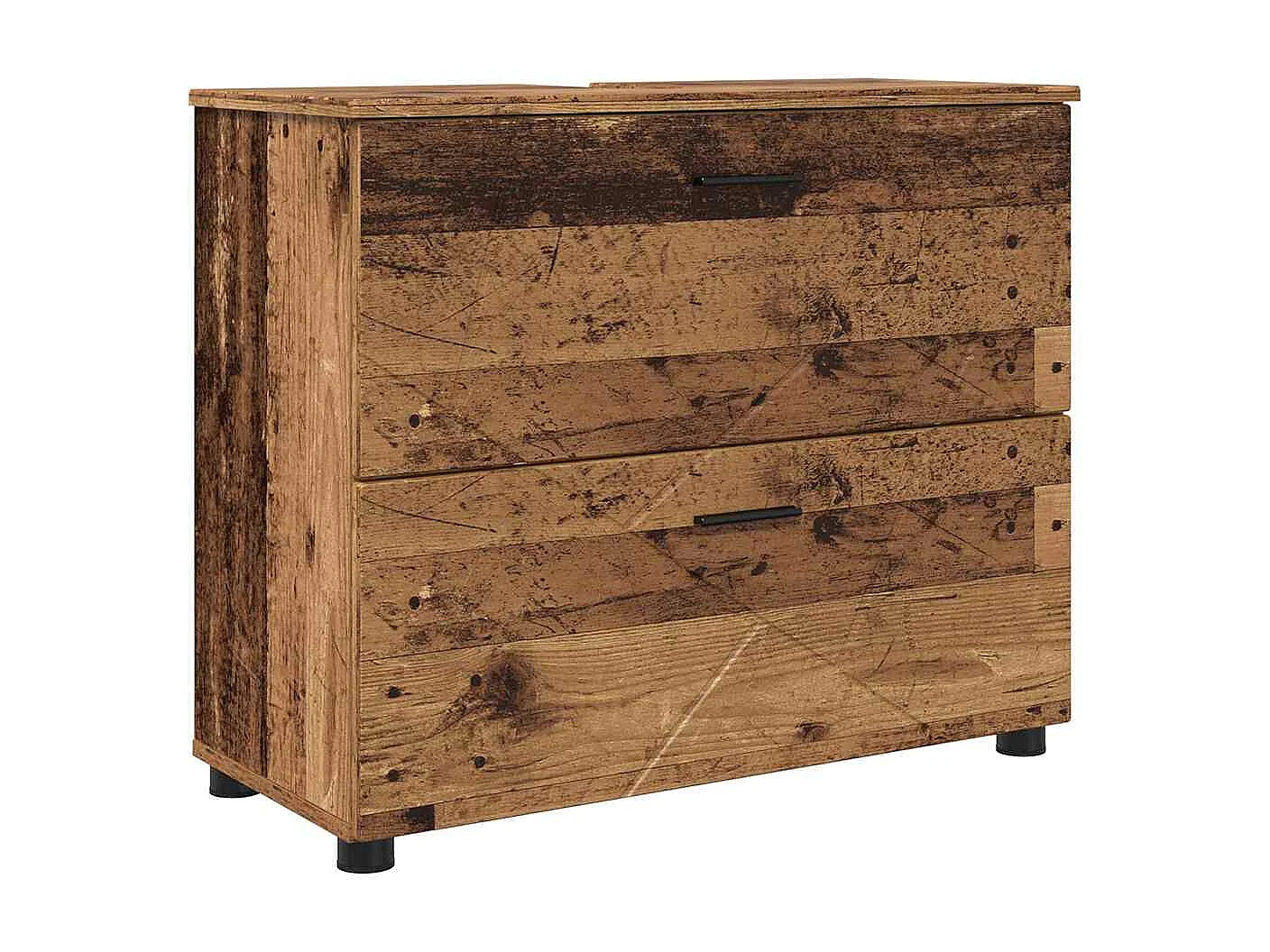 Ensemble de mobilier de salle de bain 4 pcs Bois ancien