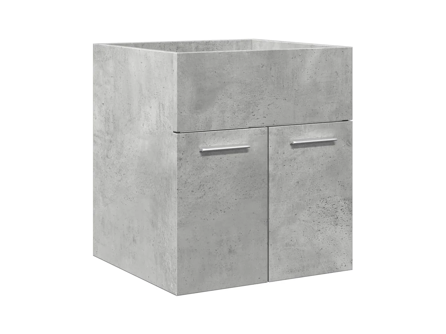 4-teiliges Badmöbel-Set Betongrau