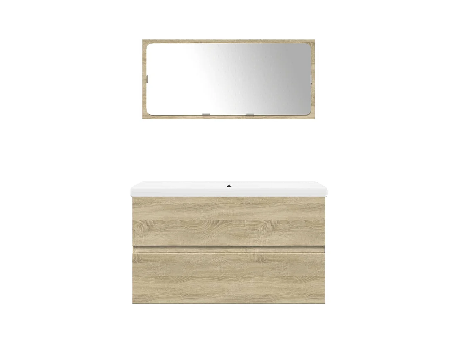 Conjunto de muebles de baño de 3 piezas roble sonoma