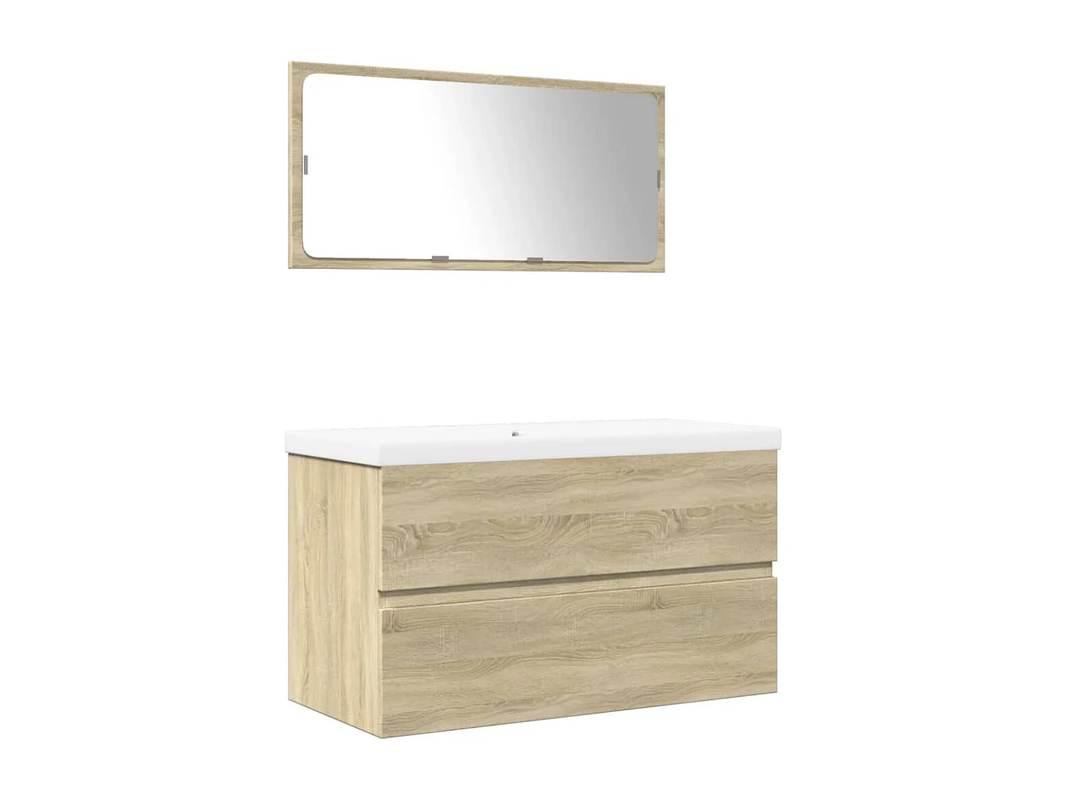 Set di mobili da bagno 3 pezzi in rovere Sonoma