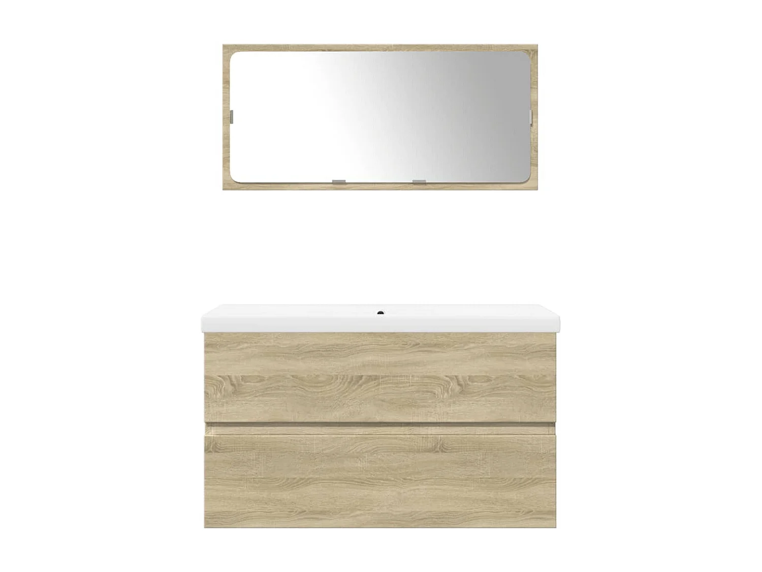 Set di mobili da bagno 3 pezzi in rovere Sonoma