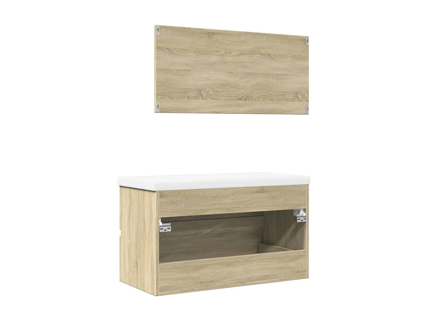 Set di mobili da bagno 3 pezzi in rovere Sonoma