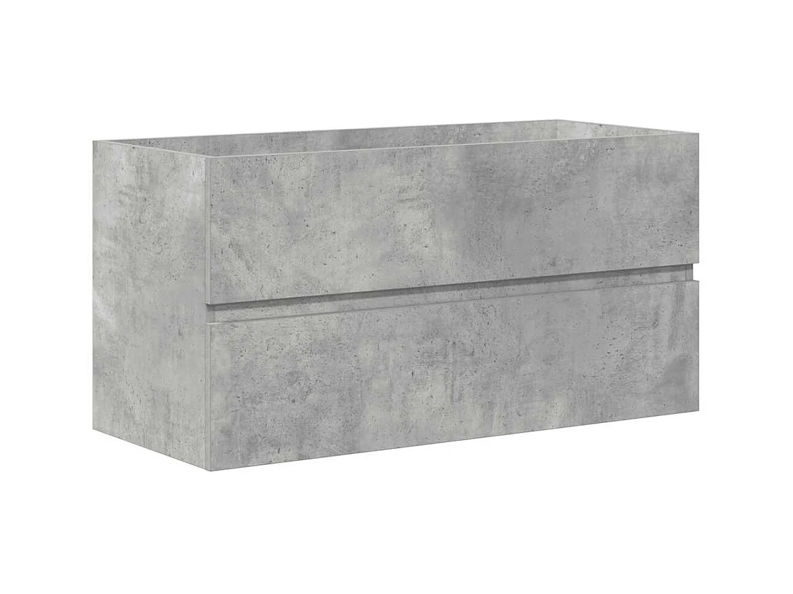 Set di mobili da bagno 2 pezzi grigio cemento