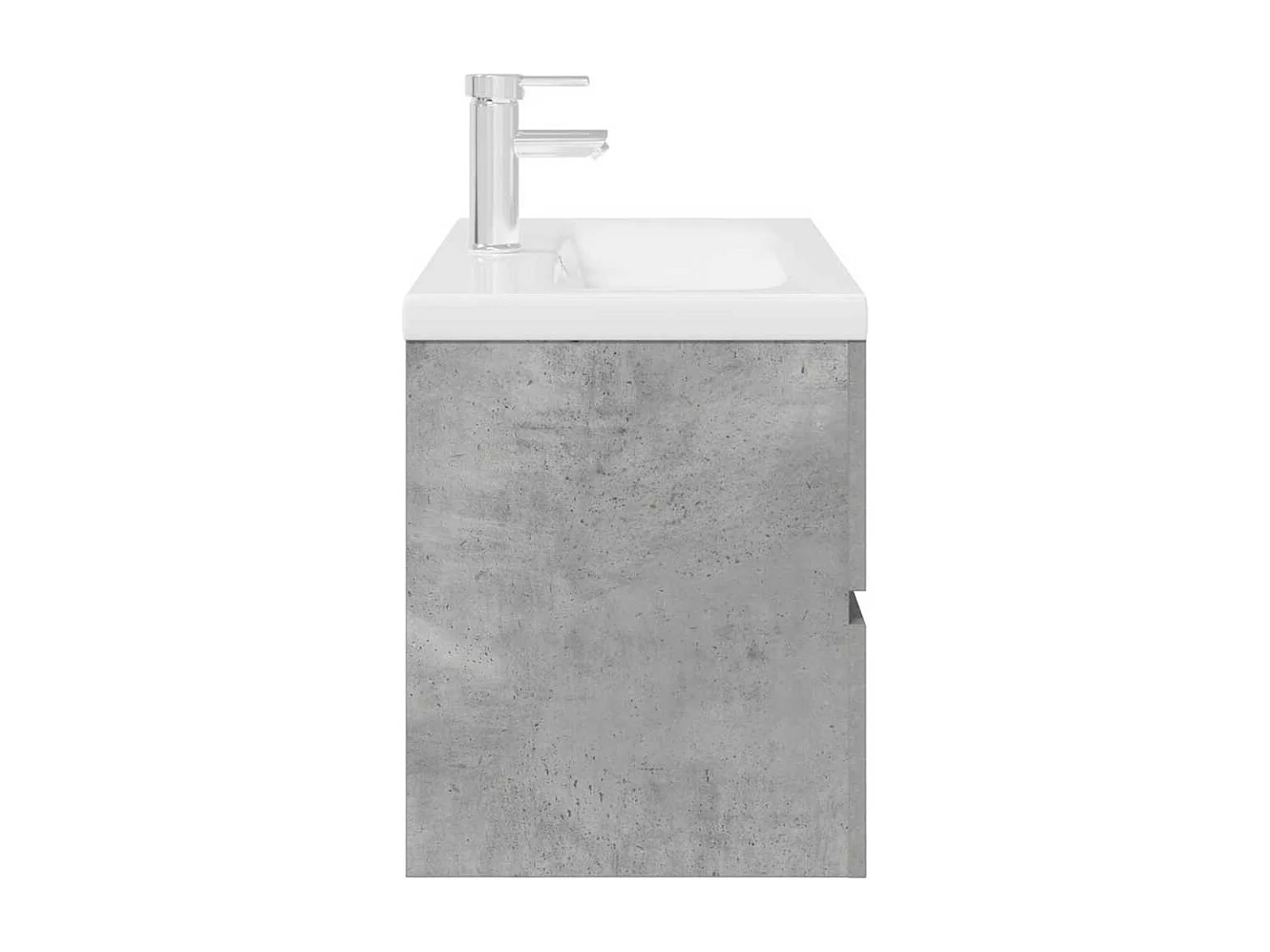 Set di mobili da bagno 2 pezzi grigio cemento