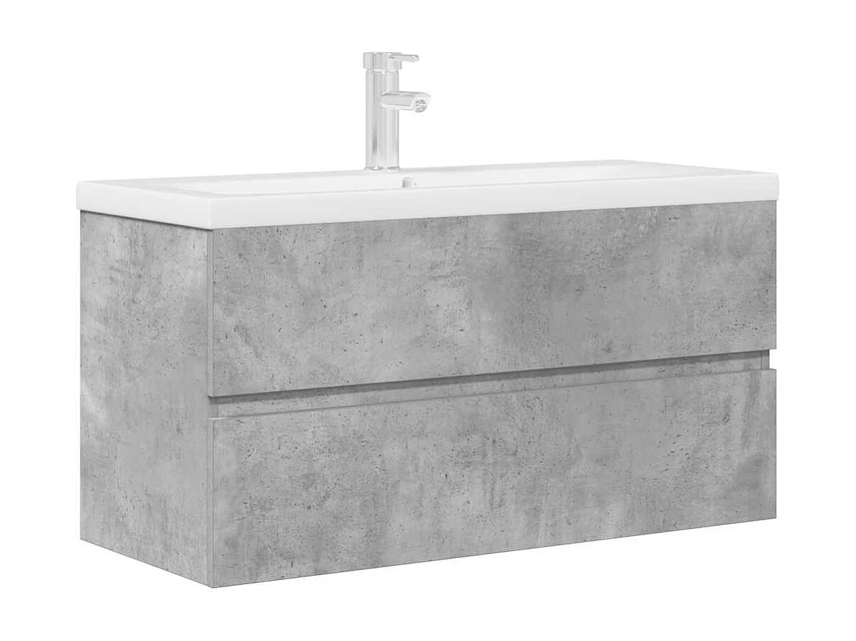 2-delige badkamermeubelset betongrijs
