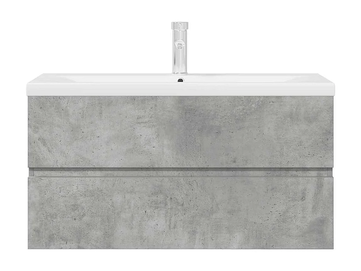 2-delige badkamermeubelset betongrijs