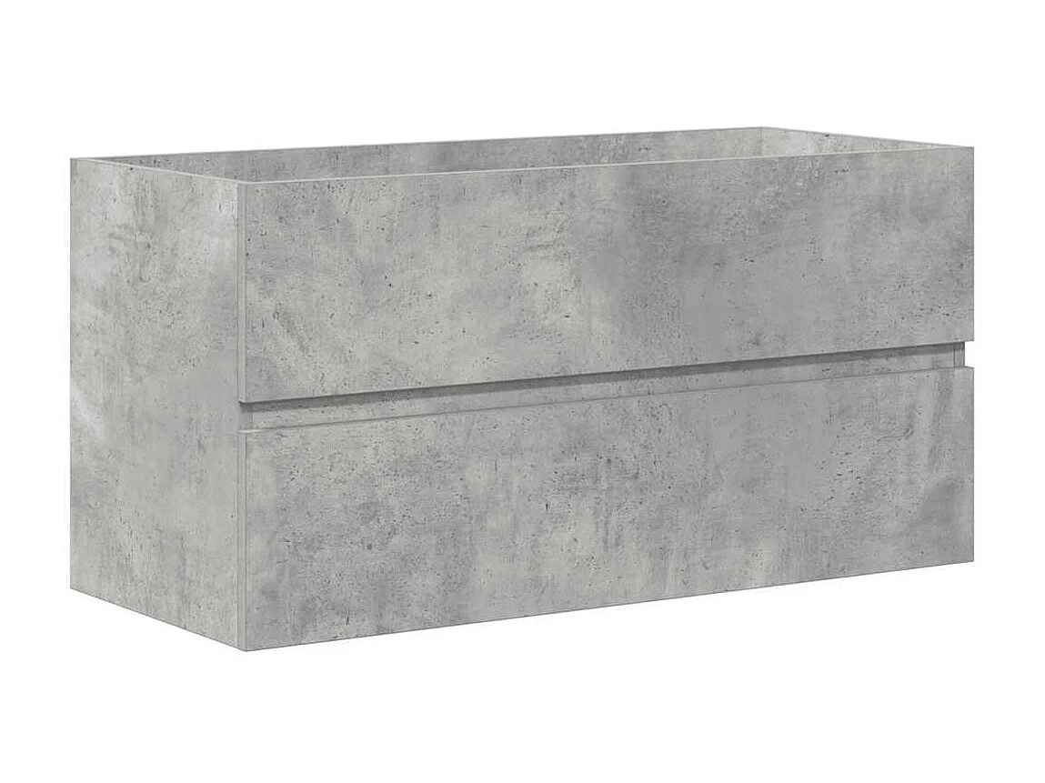 2-delige badkamermeubelset betongrijs