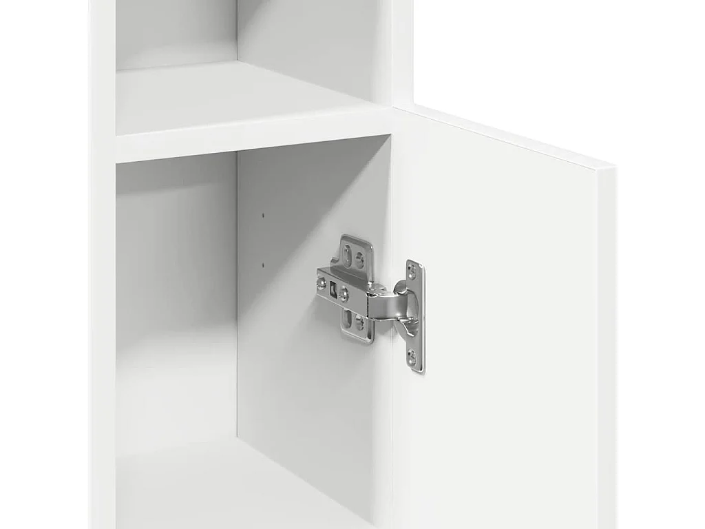 Meuble de salle de bain avec porte-rouleau blanc 20,5x22x90 cm