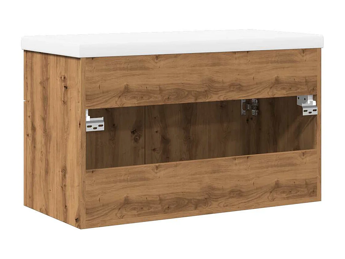 2-delige badkamermeubelset van bewerkt hout