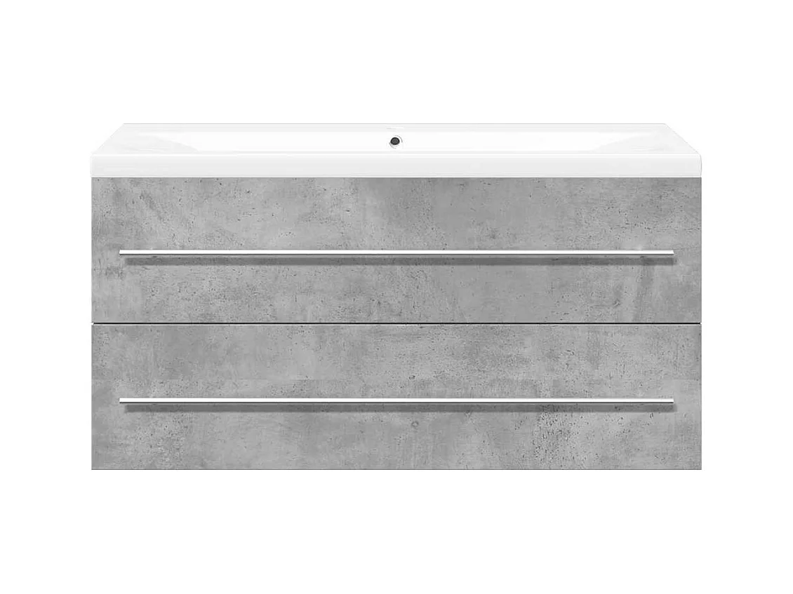 2-teiliges Badmöbel-Set Betongrau