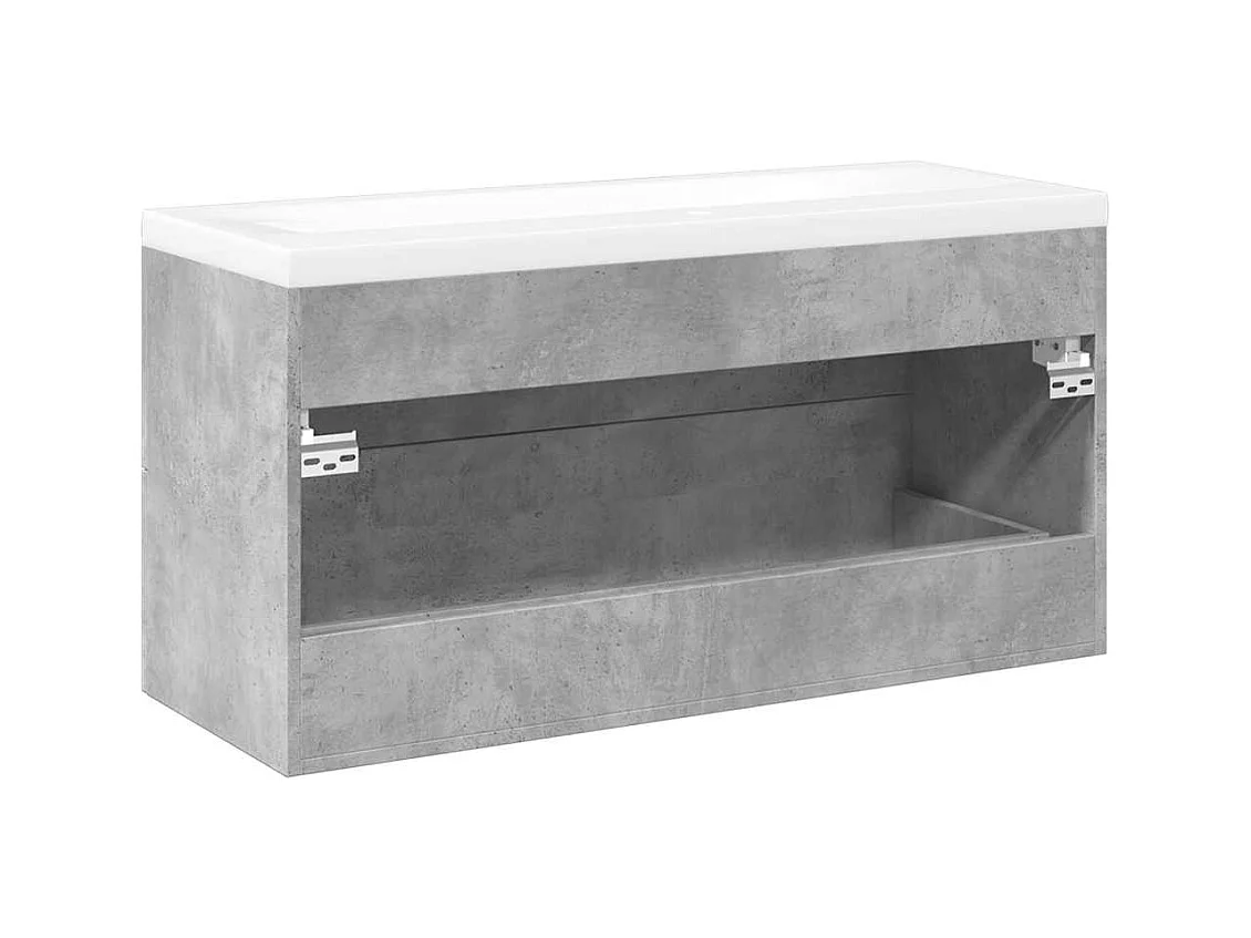 2-teiliges Badmöbel-Set Betongrau