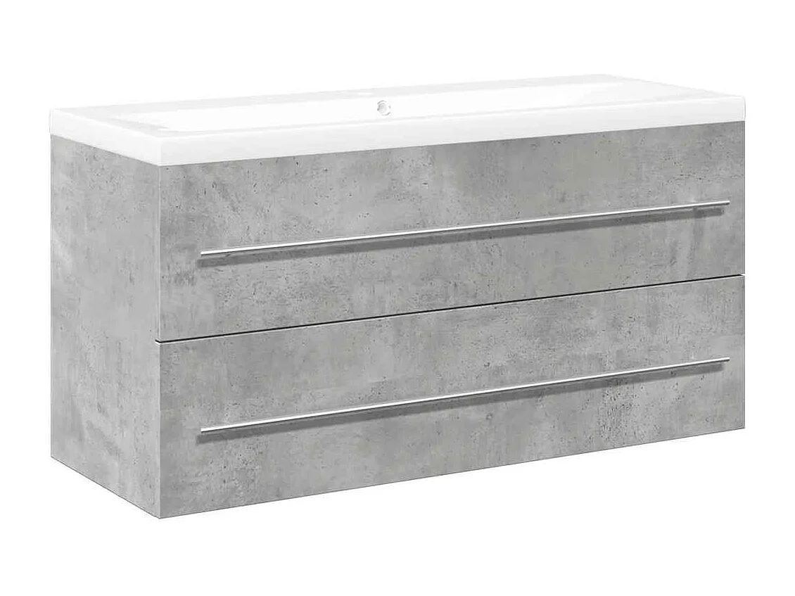 2-delige badkamermeubelset betongrijs