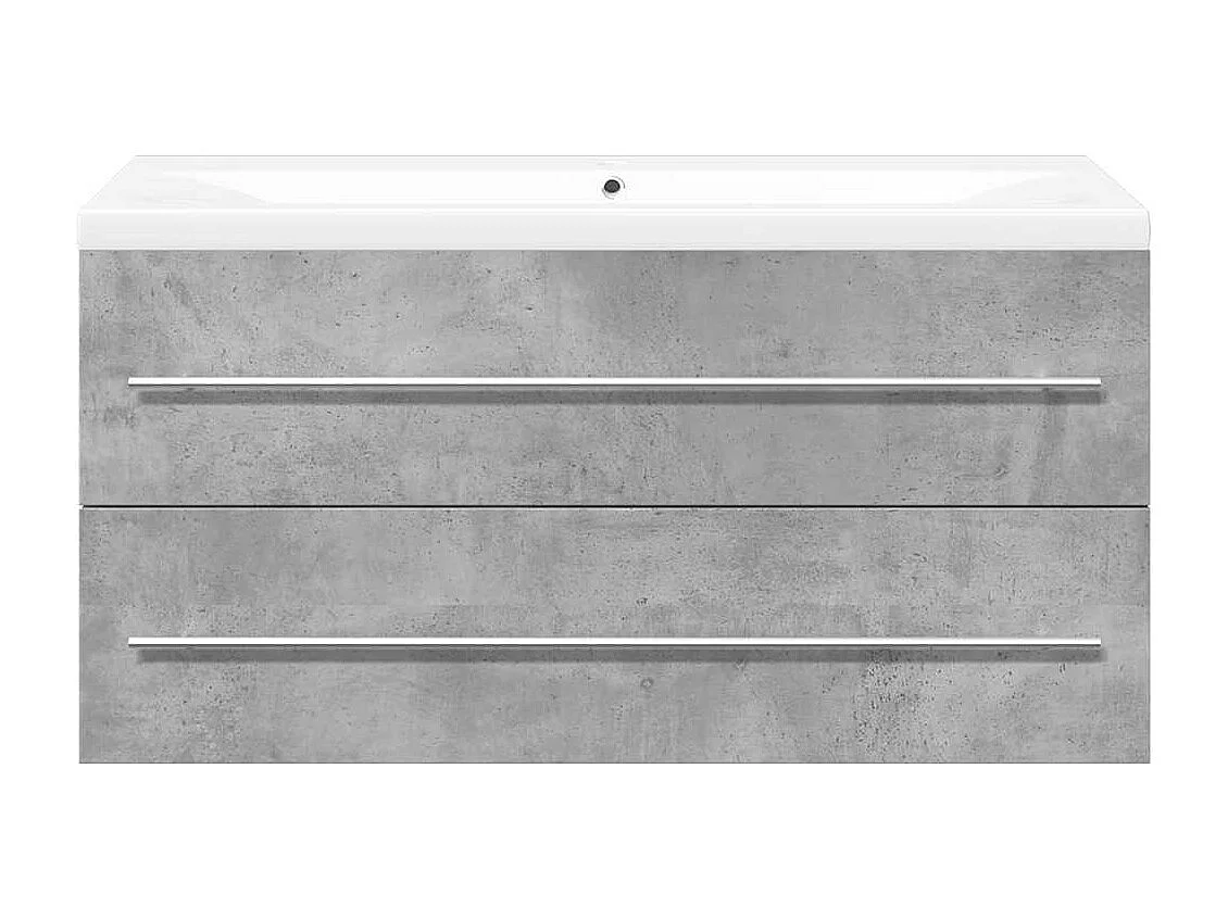 2-delige badkamermeubelset betongrijs