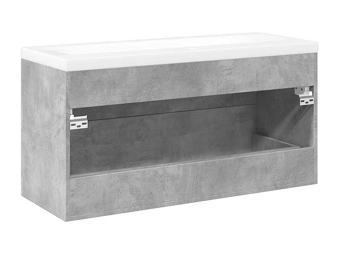 2-delige badkamermeubelset betongrijs