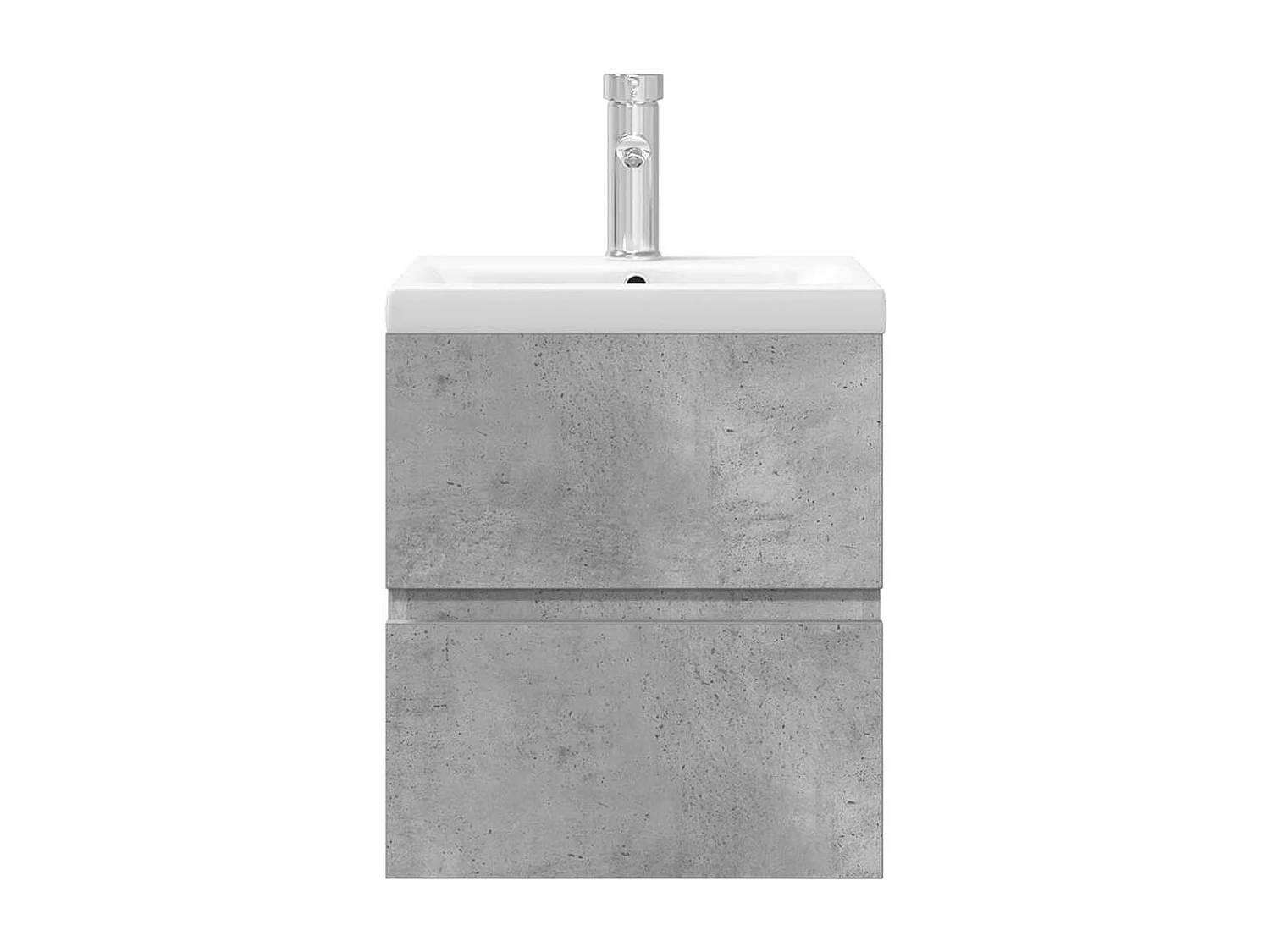 Ensemble de meubles de salle de bain 2 pcs gris béton