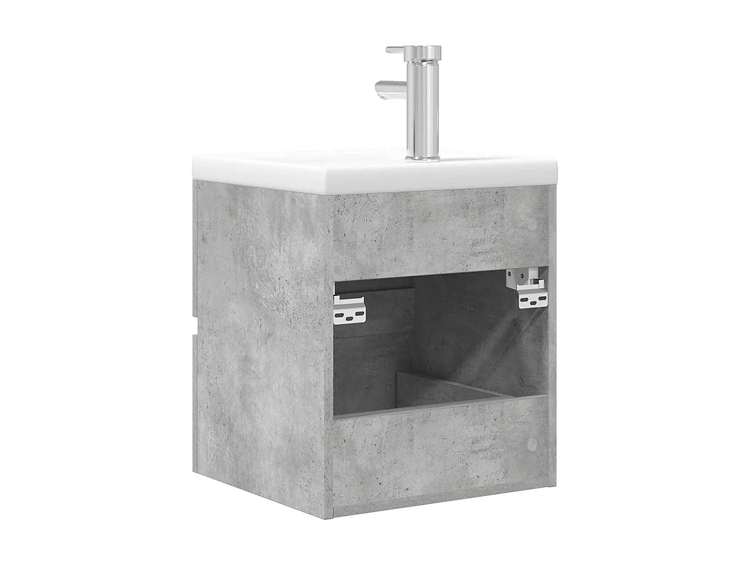 Ensemble de meubles de salle de bain 2 pcs gris béton
