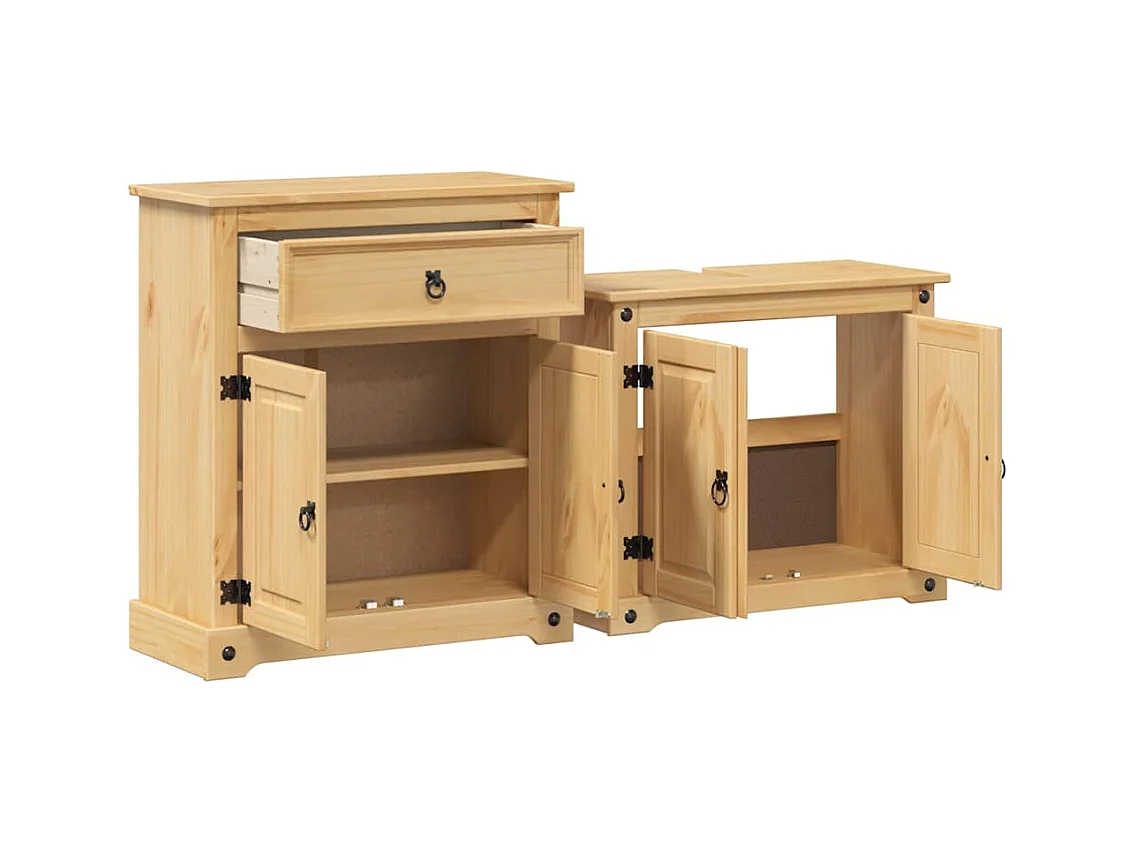 Ensemble de meubles salle de bain 2 pcs Corona bois pin massif