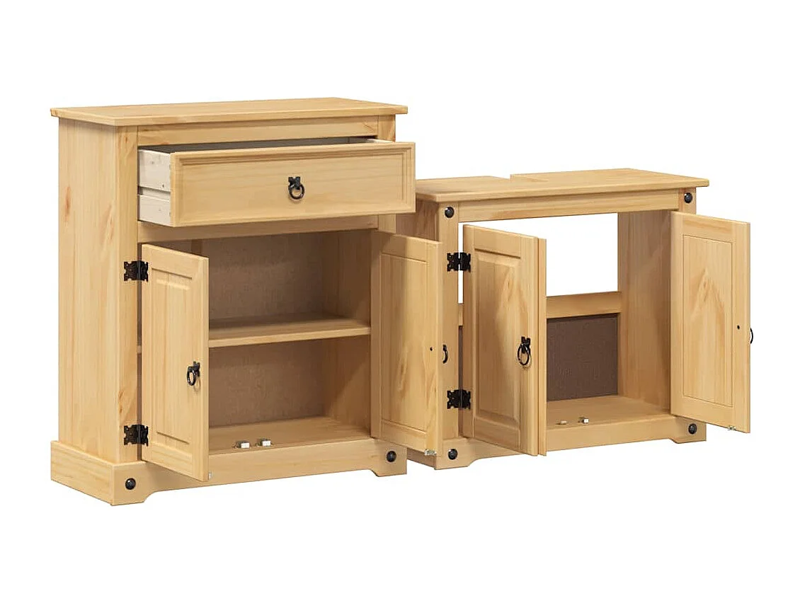 Ensemble de meubles salle de bain 2 pcs Corona bois pin massif