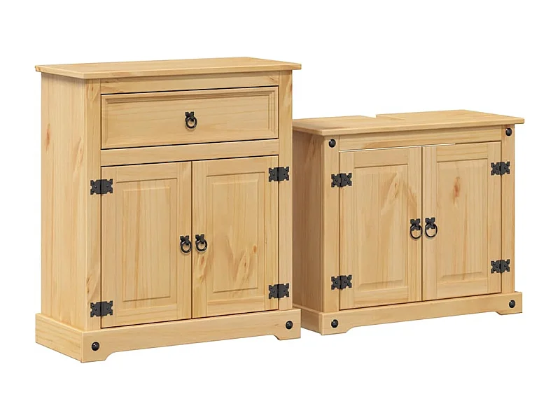 Ensemble de meubles salle de bain 2 pcs Corona bois pin massif