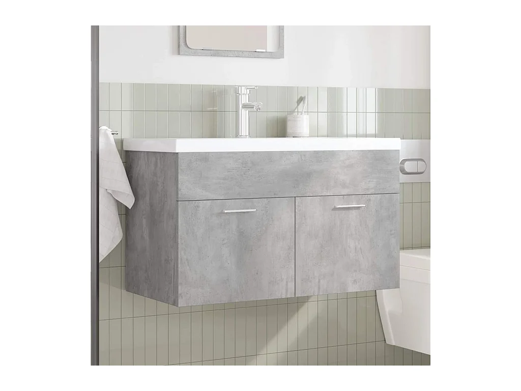 Mobile lavabo da bagno con lavabo e rubinetto integrati