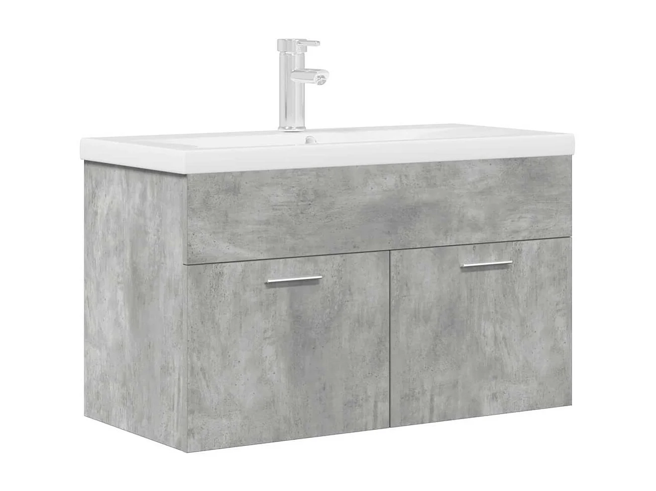 Armoire lavabo de salle de bain avec bassin intégré et robinet