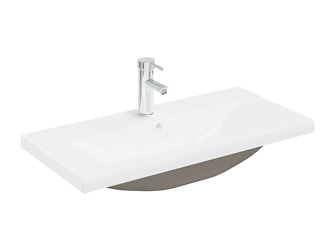 Armoire lavabo de salle de bain avec bassin intégré et robinet