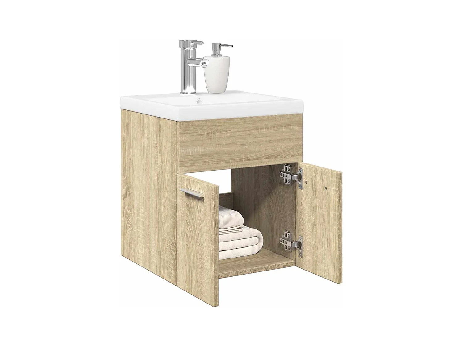 Ensemble de meubles de salle de bain 2 pcs chêne sonoma