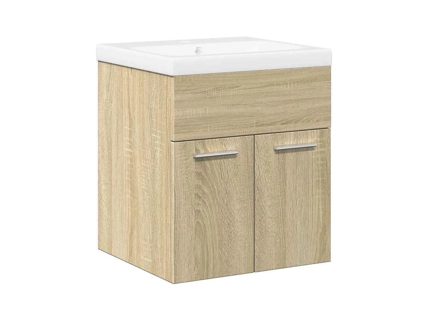 Ensemble de meubles de salle de bain 2 pcs chêne sonoma