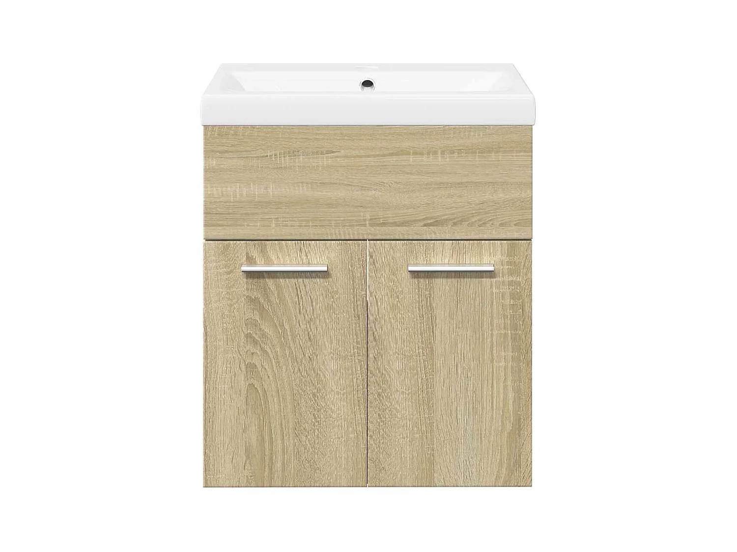 Ensemble de meubles de salle de bain 2 pcs chêne sonoma