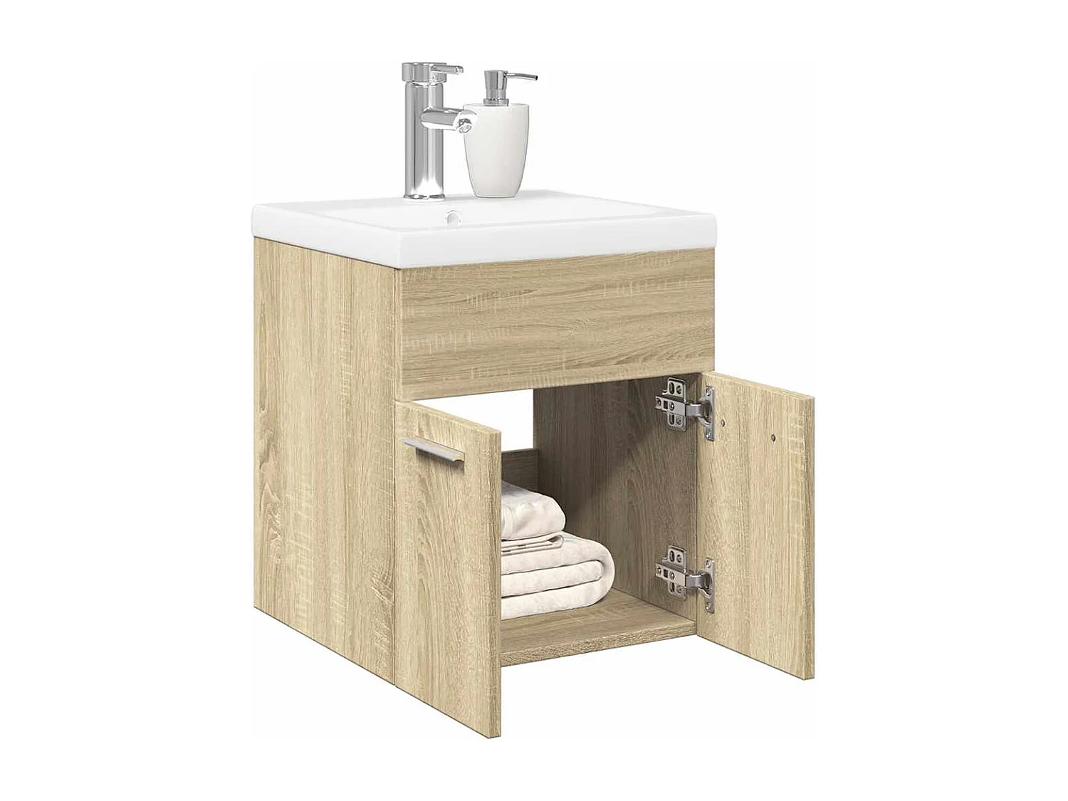 Ensemble de meubles de salle de bain 2 pcs chêne sonoma