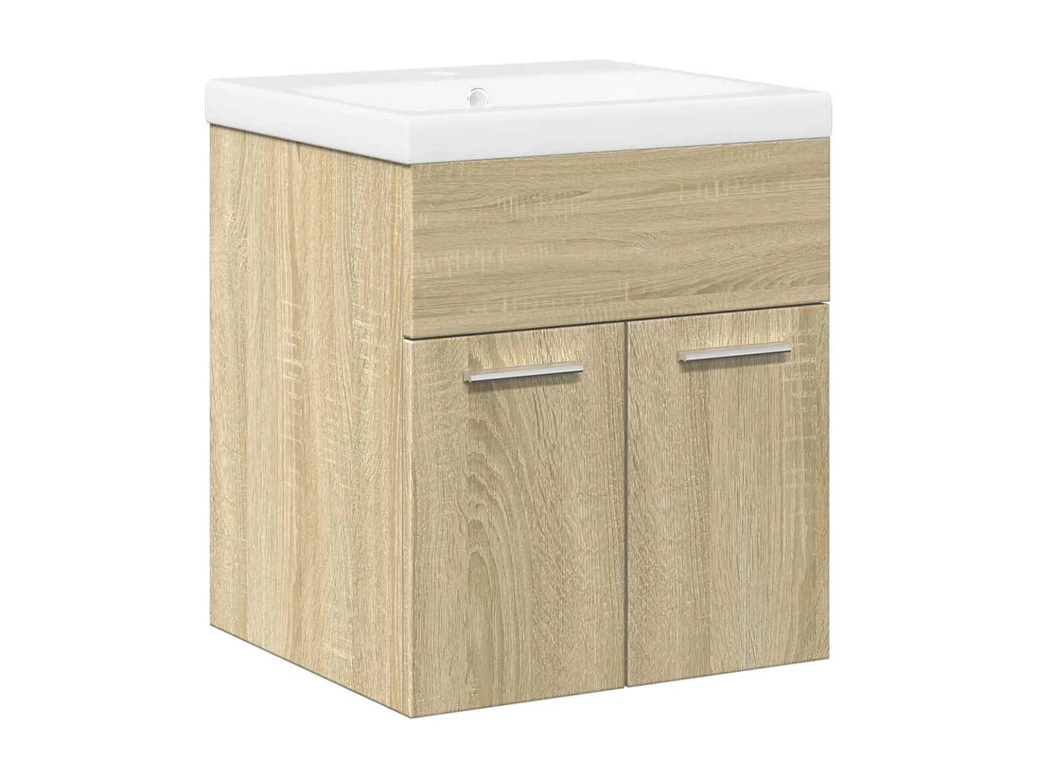 Ensemble de meubles de salle de bain 2 pcs chêne sonoma