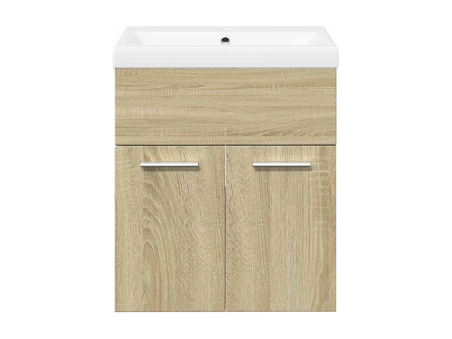 Ensemble de meubles de salle de bain 2 pcs chêne sonoma